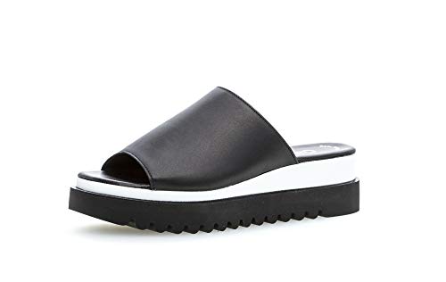 Gabor Damen Pantoletten, Frauen Clogs,Best Fitting,Plateau-Sohle,weiblich,Lady,Ladies,Women's,Woman,Slipper,Slides,Hauschuhe,schwarz,39 EU / 6 UK von Gabor