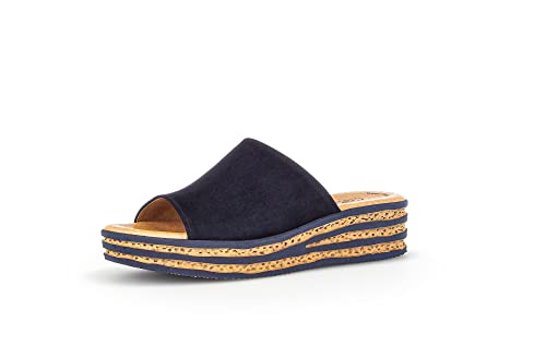 Gabor Damen Pantoletten, Frauen Sandalen,Backless Slipper,Mules,Gartenschuhe,sommerclogs,Clogs,Sommerschuhe,offene Schuhe,Atlantik,40 EU / 6.5 UK, Blau Atlantik 16 von Gabor