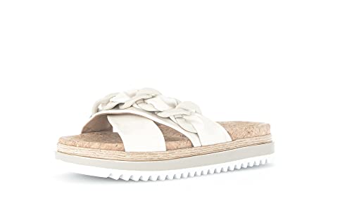 Gabor Damen Pantoletten, Frauen Sandalen,Moderate Mehrweite (G),sommerclogs,Sommerschuhe,Freizeitschuhe,Panna (Kork/Uni),42 EU / 8 UK von Gabor