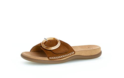 Gabor Damen Pantoletten, Frauen Sandaletten,Best Fitting,slides,slip-ons,backless slipper,mules,gartenschuhe,sommerclogs,brandy,41 EU / 7.5 UK von Gabor