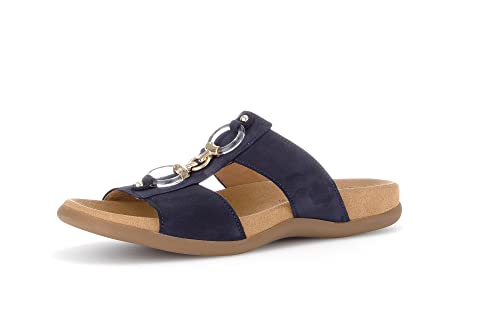 Gabor Damen Pantoletten, Frauen Slip On,Best Fitting,Gartenschuhe,Sommerschuhe,sommerclogs,Sandalen,Freizeitschuhe,Women's,Blue,40 EU / 6.5 UK von Gabor