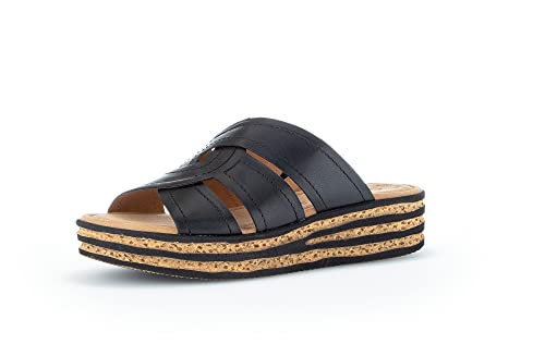 Gabor Damen Pantoletten, Frauen Slip On,Best Fitting,Mules,Gartenschuhe,Sommerschuhe,sommerclogs,Slip-ons,Keilabsatz,Lady,schwarz,37.5 EU / 4.5 UK von Gabor