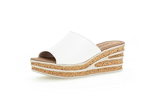 Gabor Damen Pantoletten, Frauen Slip On,Best Fitting,Schlupfschuhe,schluepfschuhe,Slides,Backless Slipper,Mules,Gartenschuhe,Weiss,40.5 EU / 7 UK von Gabor