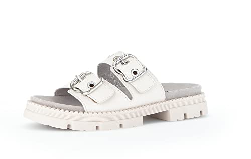 Gabor Damen Pantoletten, Frauen Slip On,Moderate Mehrweite (G),Mules,Gartenschuhe,Sommerschuhe,sommerclogs,Sandalen,Lady,Ivory,38 EU / 5 UK von Gabor