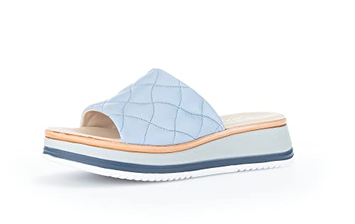 Gabor Damen Pantoletten, Frauen Slip On,Moderate Mehrweite (G),Sandalen,Freizeitschuhe,Women's,Lady,Ladies,Slipper,Sky (LDS),38.5 EU / 5.5 UK von Gabor