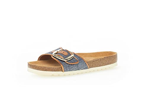 Gabor Damen Pantoletten, Frauen Slip On,sommerclogs,Sandalen,Freizeitschuhe,Women's,Lady,Ladies,Schlupfschuhe,Mules,Nautic/Cognac,40 EU / 6.5 UK von Gabor