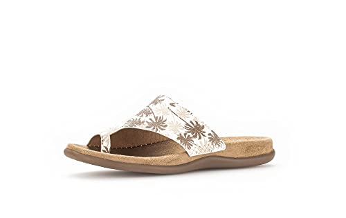 Gabor Damen Pantoletten, Frauen Slipper,Best Fitting,Sandalen,Freizeitschuhe,Schlupfschuhe,schluepfschuhe,Slides,Mules,beige Kombi,37 EU / 4 UK von Gabor