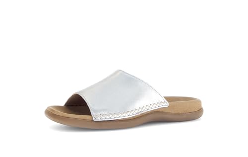 Gabor Damen Pantoletten, Frauen Slipper,Best Fitting,Schlupfschuhe,schluepfschuhe,Slip-ons,Backless Slipper,Mules,Silber,41 EU / 7.5 UK Gabor Damen Pantoletten, Frauen Slipper,Best Fitting,Schlupfschuhe,schluepfschuhe,Slip-ons,Backless Slipper,Mules,Silber,41 EU / 7.5 UK von Gabor