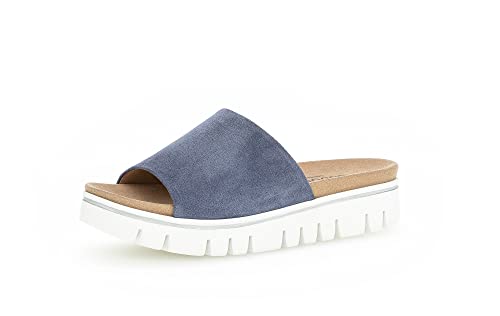 Gabor Damen Pantoletten, Frauen Slipper,Leichte Mehrweite (G),Sandalen,Freizeitschuhe,Schlupfschuhe,schluepfschuhe,Slides,Jeans,40.5 EU / 7 UK von Gabor