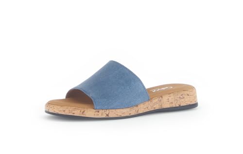 Gabor Damen Pantoletten, Frauen Slipper,Leichte Mehrweite (G),schluepfschuhe,Slip-ons,Backless Slipper,Jeans (S.Kork),37.5 EU / 4.5 UK von Gabor