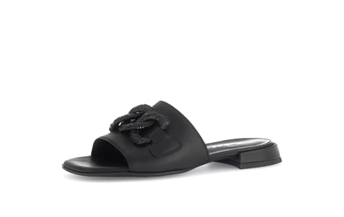 Gabor Damen Pantoletten, Frauen Slipper,Moderate Mehrweite (G),Backless Slipper,Gartenschuhe,Sommerschuhe,schwarz (Uni),40.5 EU / 7 UK von Gabor
