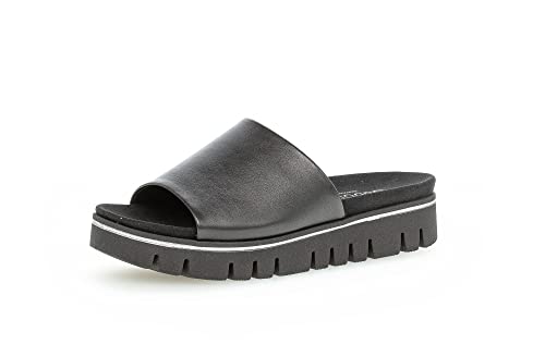 Gabor Damen Pantoletten, Frauen Slipper,Moderate Mehrweite (G),Sommerschuhe,sommerclogs,Hauschuhe,Slides,schwarz (S.schwarz),37.5 EU / 4.5 UK von Gabor