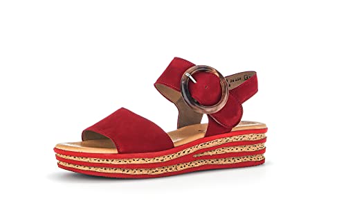 Gabor Damen Plateausandalen, Frauen Sandalen,Best Fitting,strandschuhe,plateausandaletten,dicke sohle,bequem,sommerschuhe,rubin,38.5 EU / 5.5 UK von Gabor