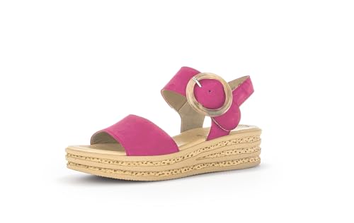 Gabor Damen Plateausandalen, Frauen Sandalen,Best Fitting,dicke sohle,sommerschuhe,freizeitschuhe,offene schuhe,strandschuhe,pink,43 EU / 9 UK von Gabor