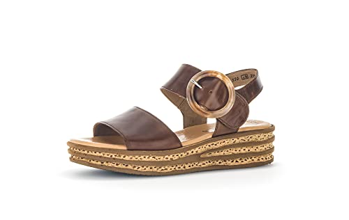 Gabor Damen Plateausandalen, Frauen Sandalen,Best Fitting,freizeitschuhe,offene schuhe,strandschuhe,dicke sohle,peanut (So.cogn.),43 EU / 9 UK von Gabor