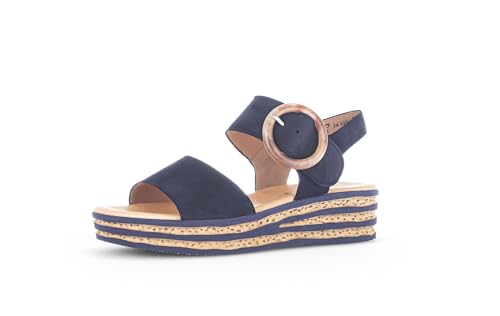 Gabor Damen Plateausandalen, Frauen Sandalen,Best Fitting,freizeitschuhe,offene schuhe,strandschuhe,plateausandaletten,blue (blau),42.5 EU / 8.5 UK von Gabor