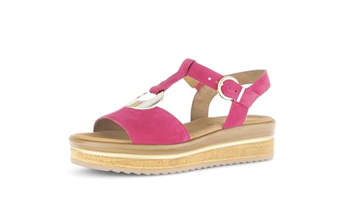 Gabor Damen Plateausandalen, Frauen Sandalen,Best Fitting,sommerschuhe,freizeitschuhe,offene schuhe,strandschuhe,pink (gold),39 EU / 6 UK von Gabor