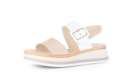 Gabor Damen Plateausandalen, Frauen Sandalen,Moderate Mehrweite (G),plateausandaletten,bequem,sommerschuhe,n-rose/weiss (LDS),42 EU / 8 UK von Gabor