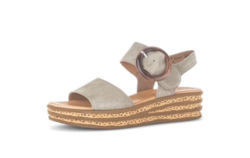Gabor Damen Plateausandalen, Frauen Sandalen,Strandschuhe,Plateausandaletten,Dicke Sohle,bequem,Sommerschuhe,Schilf (So.cogn.),36 EU / 3.5 UK von Gabor