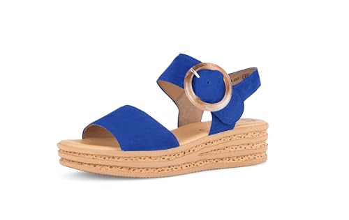 Gabor Damen Plateausandalen, Frauen Sandalen,offene schuhe,strandschuhe,plateausandaletten,dicke sohle,bequem,sommerschuhe,royal,44 EU / 9.5 UK von Gabor