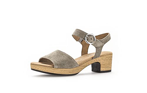 Gabor Damen Plateausandalen | Frauen Sandalen | Moderate Mehrweite (G) | Sommerschuhe | Freizeitschuhe | offene Schuhe | salvia | 40 EU - 6.5 UK von Gabor