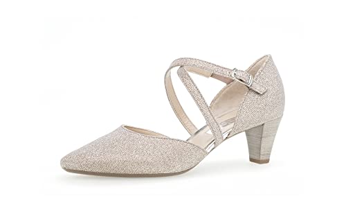 Gabor Damen Pumps, Frauen Riemchen Pumps,Spangenpumps, feminin Absatzschuhe Sandaletten überkreuzte Riemchen elegant fein,rosato,42.5 EU / 8.5 UK von Gabor