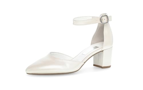 Gabor Damen Riemchen Pumps, Frauen Absatzschuhe,Abendschuhe,Court Shoes,stöckelschuhe,knöchelriemchen,Fesselriemchen,Off-White,41 EU / 7.5 UK von Gabor