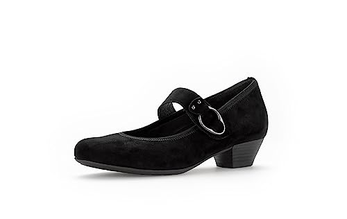 Gabor Damen Riemchen Pumps, Frauen Absatzschuhe,Wechselfußbett,Komfortable Mehrweite (H),Mary-Jane,Trachtenschuhe,Wiesn,schwarz,37.5 EU / 4.5 UK von Gabor