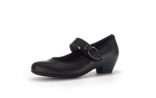 Gabor Damen Riemchen Pumps, Frauen Absatzschuhe,Wechselfußbett,Komfortable Mehrweite (H),stoeckelschuhe,Court Shoes,schwarz,37.5 EU / 4.5 UK von Gabor