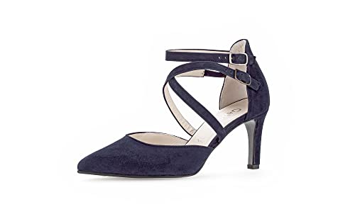 Gabor Damen Riemchen Pumps, Frauen Absatzschuhe,high Heels,Heels,hochhackige Schuhe,stoeckelschuhe,Ausgehschuhe,Abendschuhe,Marine,37.5 EU / 4.5 UK von Gabor