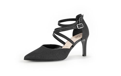 Gabor Damen Riemchen Pumps, Frauen Absatzschuhe,sandaletten,überkreuzte riemchen,feine halteriemen,elegant,high heels,schwarz,39 EU / 6 UK von Gabor