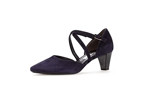 Gabor Damen Riemchen Pumps | Frauen Absatzschuhe | Sandaletten | überkreuzte Riemchen | feine halteriemen | high Heels | Atlantik | 43 EU - 9 UK von Gabor