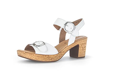 Gabor Damen Riemchensandalen, Frauen Sandalen,Best Fitting,Sandaletten,Sommersandalen,Sommerschuhe,Freizeitschuhe,Weiss,38 EU / 5 UK von Gabor