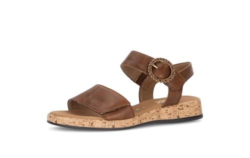 Gabor Damen Riemchensandalen, Frauen Sandalen,Freizeitschuhe,offene Schuhe,Sandaletten,Sommersandalen,bequem,Camel(brma/S.Kork),38 EU / 5 UK von Gabor
