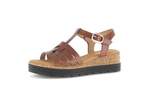 Gabor Damen Riemchensandalen, Frauen Sandalen,Freizeitschuhe,offene Schuhe,Strandschuhe,Sandaletten,Sommersandalen,Camel (Gold),40.5 EU / 7 UK von Gabor