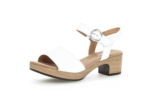 Gabor Damen Riemchensandalen, Frauen Sandalen,Freizeitschuhe,offene Schuhe,Strandschuhe,Sandaletten,Sommersandalen,Weiss (S.Holz),40 EU / 6.5 UK von Gabor