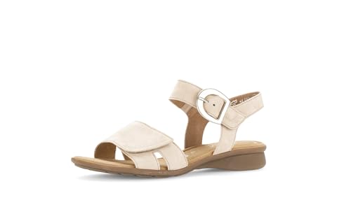 Gabor Damen Riemchensandalen, Frauen Sandalen,Leichte Mehrweite (G),flach,sommerschuhe,freizeitschuhe,offene schuhe,oak/puder,39 EU / 6 UK von Gabor