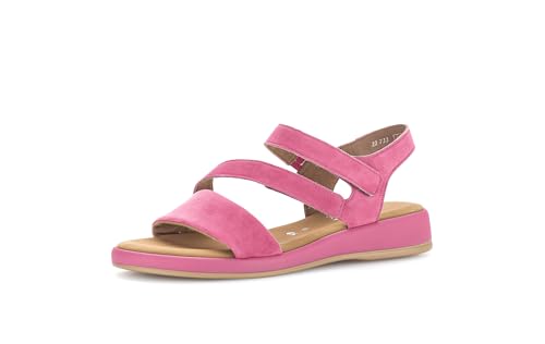 Gabor Damen Riemchensandalen, Frauen Sandalen,Leichte Mehrweite (G),strandschuhe,sandaletten,sommersandalen,bequem,flach,camelia,38 EU / 5 UK von Gabor