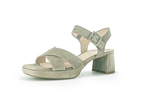 Gabor Damen Riemchensandalen, Frauen Sandalen,Moderate Mehrweite (G),sandaletten,sommersandalen,absatz,sommerschuhe,schilf (LDS),40.5 EU / 7 UK von Gabor