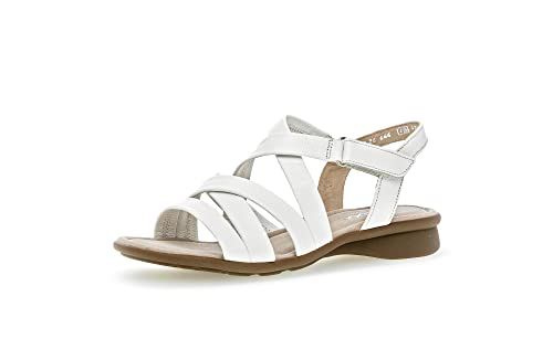 Gabor Damen Riemchensandalen, Frauen Sandalen,Moderate Mehrweite (G),sommerschuhe,freizeitschuhe,offene schuhe,weiss,39 EU / 6 UK von Gabor