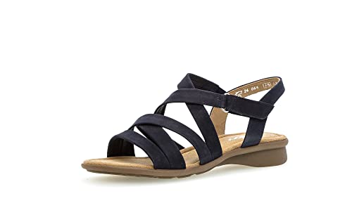 Gabor Damen Riemchensandalen, Frauen Sandalen,Moderate Mehrweite (G),freizeitschuhe,offene schuhe,strandschuhe,sandaletten,blue,37.5 EU / 4.5 UK von Gabor