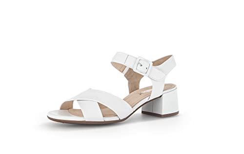 Gabor Damen Riemchensandalen, Frauen Sandalen,Moderate Mehrweite (G),freizeitschuhe,offene schuhe,strandschuhe,weiss (LDS),41 EU / 7.5 UK von Gabor