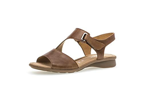 Gabor Damen Riemchensandalen, Frauen Sandalen,Moderate Mehrweite (G),sandaletten,sommersandalen,flach,sommerschuhe,peanut,39 EU / 6 UK von Gabor