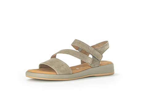 Gabor Damen Riemchensandalen, Frauen Sandalen,Moderate Mehrweite (G),sandaletten,sommersandalen,flach,sommerschuhe,schilf,38 EU / 5 UK von Gabor