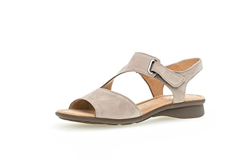 Gabor Damen Riemchensandalen, Frauen Sandalen,Moderate Mehrweite (G),sommerschuhe,freizeitschuhe,offene schuhe,leinen,40 EU / 6.5 UK von Gabor