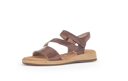 Gabor Damen Riemchensandalen, Frauen Sandalen,Moderate Mehrweite (G),strandschuhe,sandaletten,sommersandalen,bequem,flach,peanut,41 EU / 7.5 UK von Gabor