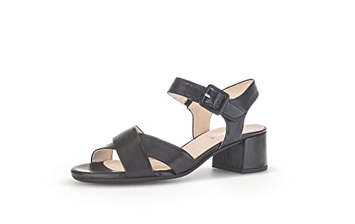 Gabor Damen Riemchensandalen, Frauen Sandalen,Moderate Mehrweite (G),strandschuhe,sandaletten,sommersandalen,schwarz (LDS),38 EU / 5 UK von Gabor