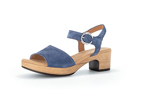 Gabor Damen Riemchensandalen, Frauen Sandalen,Sommersandalen,Absatz,Sommerschuhe,Freizeitschuhe,offene Schuhe,Jeans (S.Holz),40 EU / 6.5 UK von Gabor