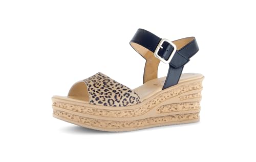 Gabor Damen Riemchensandalen, Frauen Sandalen,Sommerschuhe,Freizeitschuhe,offene Schuhe,Strandschuhe,Sandaletten,Natur/schwarz,37 EU / 4 UK von Gabor