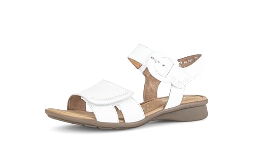Gabor Damen Riemchensandalen, Frauen Sandalen,Strandschuhe,Sandaletten,Sommersandalen,Absatz,Sommerschuhe,Freizeitschuhe,Weiss,40.5 EU / 7 UK von Gabor